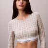 Bralette a maniche lunghe leggermente foderata in cotone Modal Icon
