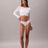 Bralette a maniche lunghe leggermente foderata in cotone Modal Icon
