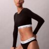Bralette a maniche lunghe leggermente foderata in cotone Modal Icon
