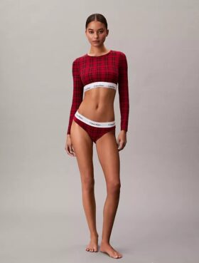 Bralette a maniche lunghe leggermente foderata in cotone Modal Icon