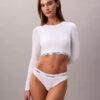 Bralette a maniche lunghe leggermente foderata in cotone Modal Icon