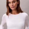 Bralette a maniche lunghe leggermente foderata in cotone Modal Icon