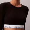 Bralette a maniche lunghe leggermente foderata in cotone Modal Icon