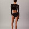 Bralette a maniche lunghe leggermente foderata in cotone Modal Icon