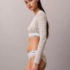 Bralette a maniche lunghe leggermente foderata in cotone Modal Icon