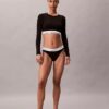 Bralette a maniche lunghe leggermente foderata in cotone Modal Icon