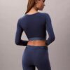 Bralette a maniche lunghe leggermente foderata in cotone Modal Icon