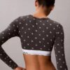 Bralette a maniche lunghe leggermente foderata in cotone Modal Icon
