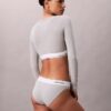Bralette a maniche lunghe leggermente foderata in cotone Modal Icon