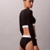 Bralette a maniche lunghe leggermente foderata in cotone Modal Icon