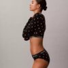 Bralette a maniche lunghe leggermente foderata in cotone Modal Icon