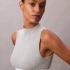 Bralette con collo alto leggermente foderata in cotone e Modal Icon