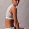 Bralette con collo alto leggermente foderata in cotone e Modal Icon