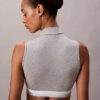 Bralette con collo alto leggermente foderata in cotone e Modal Icon