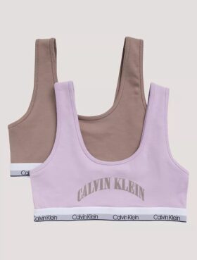 Bralette con grafica del logo ad arco, confezione da 2