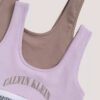 Bralette con grafica del logo ad arco, confezione da 2 Bralette con grafica del logo ad arco, confezione da 2