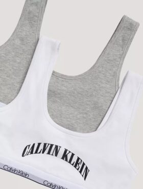 Bralette con grafica del logo ad arco, confezione da 2