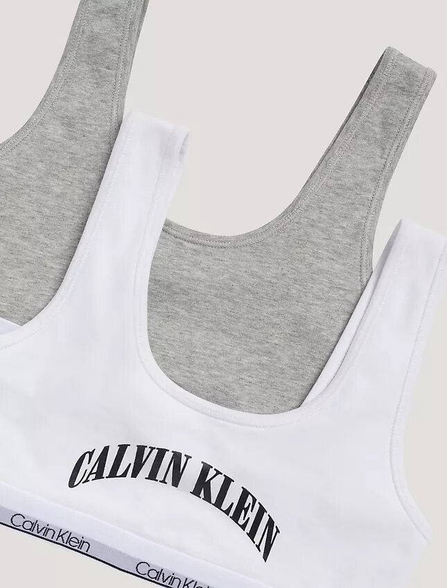 Bralette con grafica del logo ad arco, confezione da 2 Bralette con grafica del logo ad arco, confezione da 2
