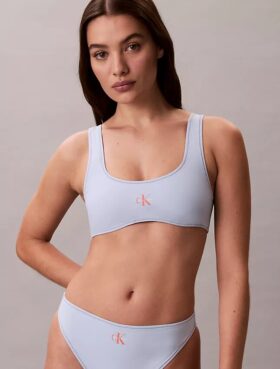 Bralette da bagno con monogramma grafico
