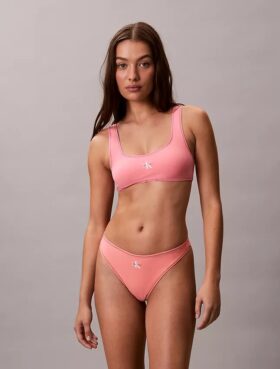 Bralette da bagno con monogramma grafico