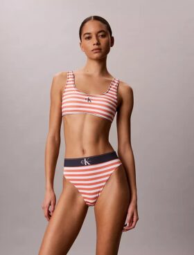 Bralette da bagno con monogramma grafico