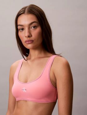 Bralette da bagno con monogramma grafico