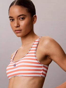 Bralette da bagno con monogramma grafico
