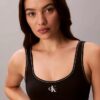 Bralette da bagno con monogramma grafico