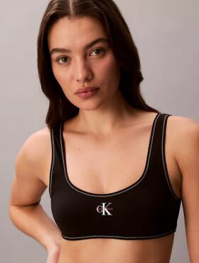 Bralette da bagno con monogramma grafico