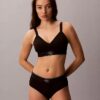 Bralette elasticizzata in Microfiber con Monogram grafico e leggera fodera Bralette elasticizzata in Microfiber con Monogram grafico e leggera fodera