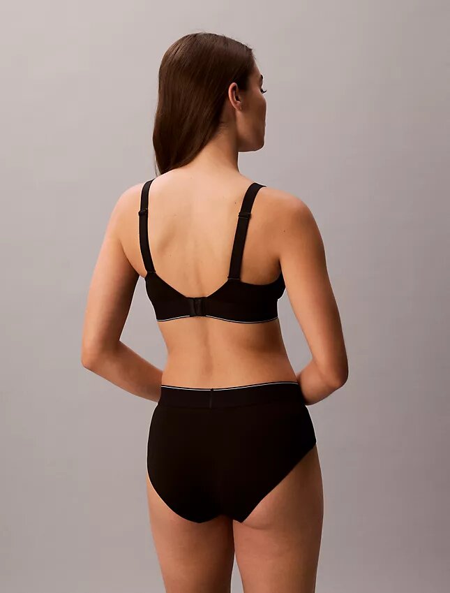 Bralette elasticizzata in Microfiber con Monogram grafico e leggera fodera Bralette elasticizzata in Microfiber con Monogram grafico e leggera fodera
