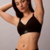 Bralette elasticizzata in Microfiber con Monogram grafico e leggera fodera Bralette elasticizzata in Microfiber con Monogram grafico e leggera fodera