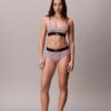 Bralette elasticizzata in Microfiber con Monogram grafico, Unlined Bralette elasticizzata in Microfiber con Monogram grafico, Unlined