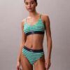 Bralette elasticizzata in Microfiber con Monogram grafico, Unlined Bralette elasticizzata in Microfiber con Monogram grafico, Unlined