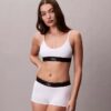 Bralette elasticizzata in Microfiber con Monogram grafico, Unlined Bralette elasticizzata in Microfiber con Monogram grafico, Unlined