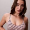 Bralette elasticizzata in Microfiber con Monogram grafico, Unlined Bralette elasticizzata in Microfiber con Monogram grafico, Unlined