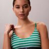 Bralette elasticizzata in Microfiber con Monogram grafico, Unlined Bralette elasticizzata in Microfiber con Monogram grafico, Unlined