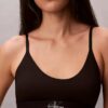 Bralette elasticizzata in Microfiber con Monogram grafico, Unlined