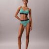 Bralette elasticizzata in Microfiber con Monogram grafico, Unlined Bralette elasticizzata in Microfiber con Monogram grafico, Unlined