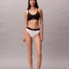 Bralette elasticizzata in Microfiber con Monogram grafico, Unlined
