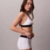 Bralette elasticizzata in Microfiber con Monogram grafico, Unlined Bralette elasticizzata in Microfiber con Monogram grafico, Unlined