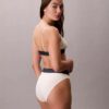 Bralette elasticizzata in Microfiber con Monogram grafico, Unlined