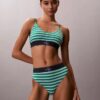 Bralette elasticizzata in Microfiber con Monogram grafico, Unlined Bralette elasticizzata in Microfiber con Monogram grafico, Unlined