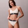Bralette elasticizzata in Microfiber con Monogram grafico, Unlined