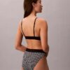 Bralette elasticizzata in Microfiber con Monogram grafico, Unlined Bralette elasticizzata in Microfiber con Monogram grafico, Unlined
