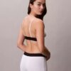 Bralette elasticizzata in Microfiber con Monogram grafico, Unlined Bralette elasticizzata in Microfiber con Monogram grafico, Unlined