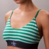 Bralette elasticizzata in Microfiber con Monogram grafico, Unlined Bralette elasticizzata in Microfiber con Monogram grafico, Unlined