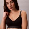 Bralette Icon in cotone e Modal con effetto metallico e fodera leggera