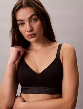 Bralette Icon in cotone e Modal con effetto metallico e fodera leggera