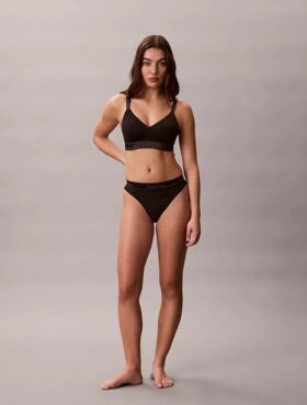 Bralette Icon in cotone e Modal con effetto metallico e fodera leggera